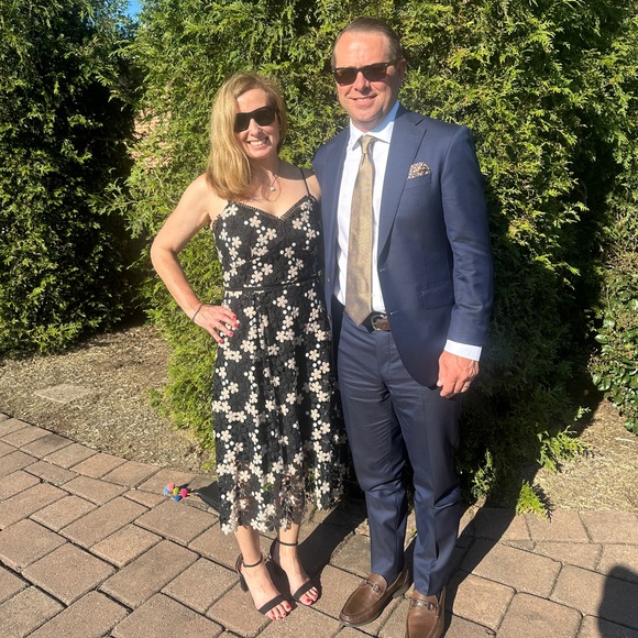 Shoshanna floral lace midi dress spaghetti strap - Picture 2 of 3